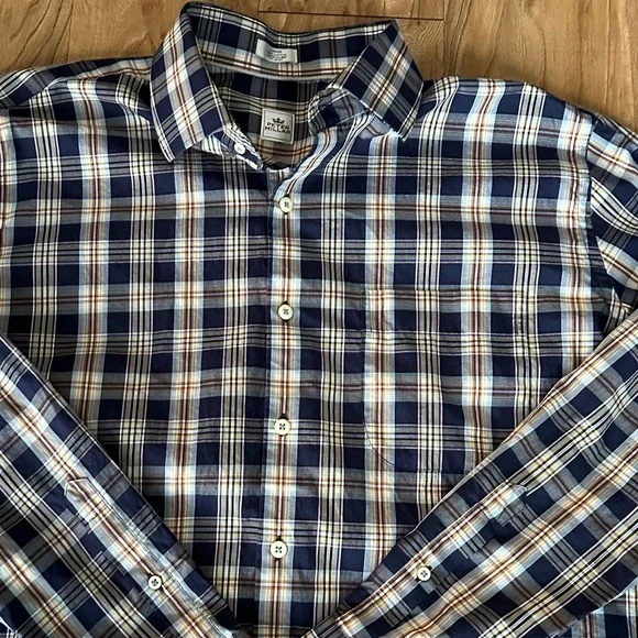**PETER MILLAR** casual plaid button down SIZE LARGE - Picture 4 of 5